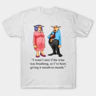 Funny Spectickles Wine Cartoon Humor T-Shirt